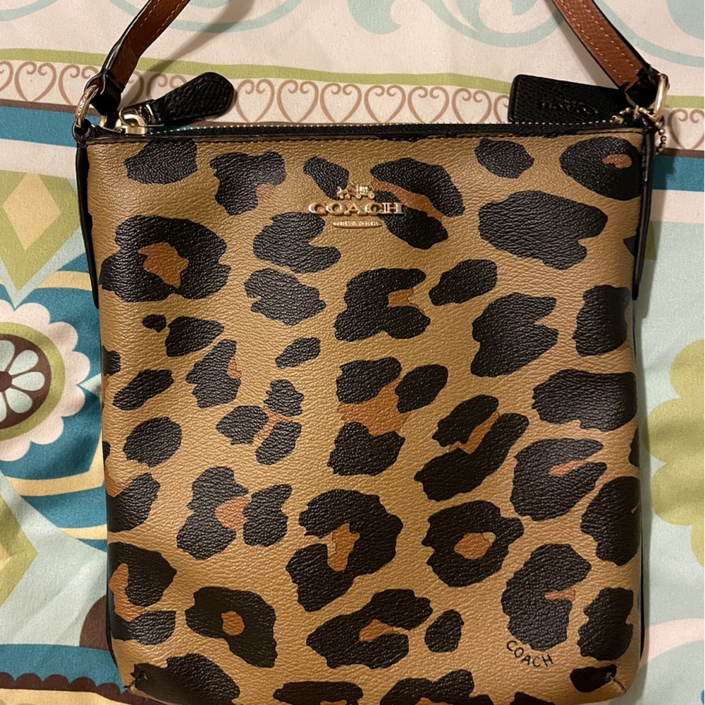 Cheetah Coach crossbody